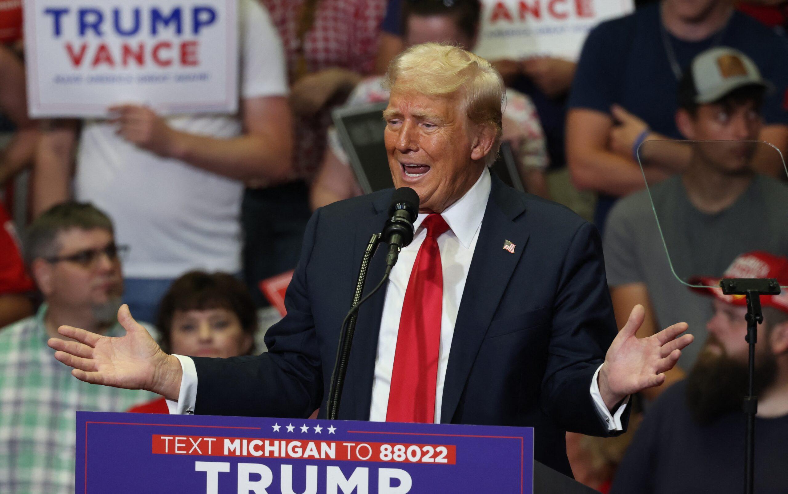 Donald Trump Campaign Rally di Grand Rapids, Michigan