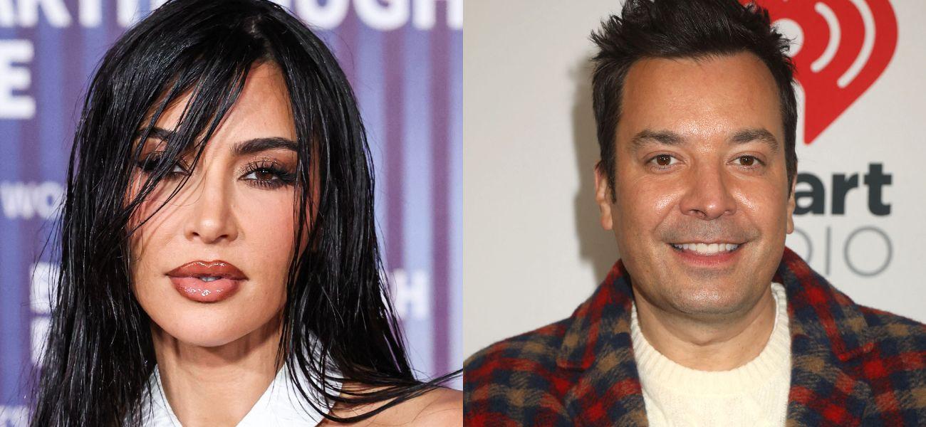 Kim Kardashian (left) Jimmy Fallon (right)