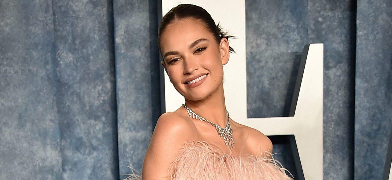 Lily James arriving at the Vanity Fair Oscar Party held at the Wallis Annenberg Center for the Performing Arts on March 12, 2023 in Beverly Hills, CA. © OConnor-Arroyo / AFF-USA.com. 12 Mar 2023 Pictured: Lily James. Photo credit: OConnor-Arroyo / AFF-USA.com / MEGA TheMegaAgency.com +1 888 505 6342 (Mega Agency TagID: MEGA955257_020.jpg) [Photo via Mega Agency]