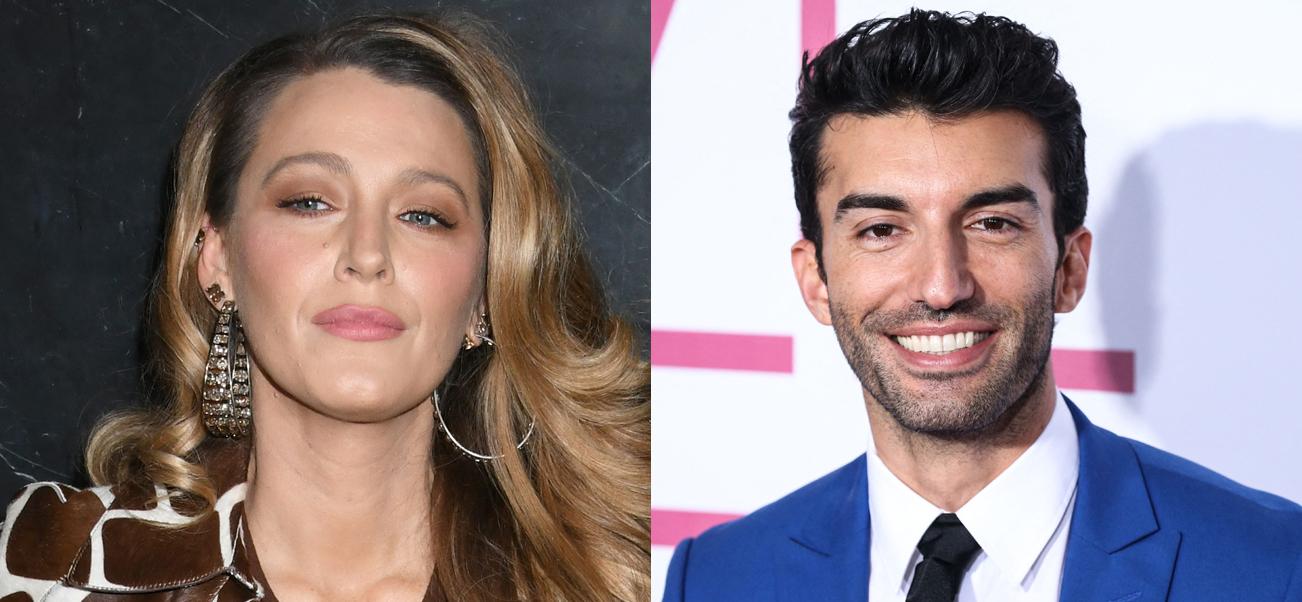 A photo collage of Blake Lively and Justin Baldoni