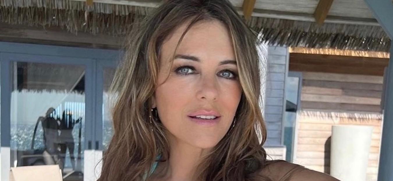 Elizabeth Hurley poses for the camera.