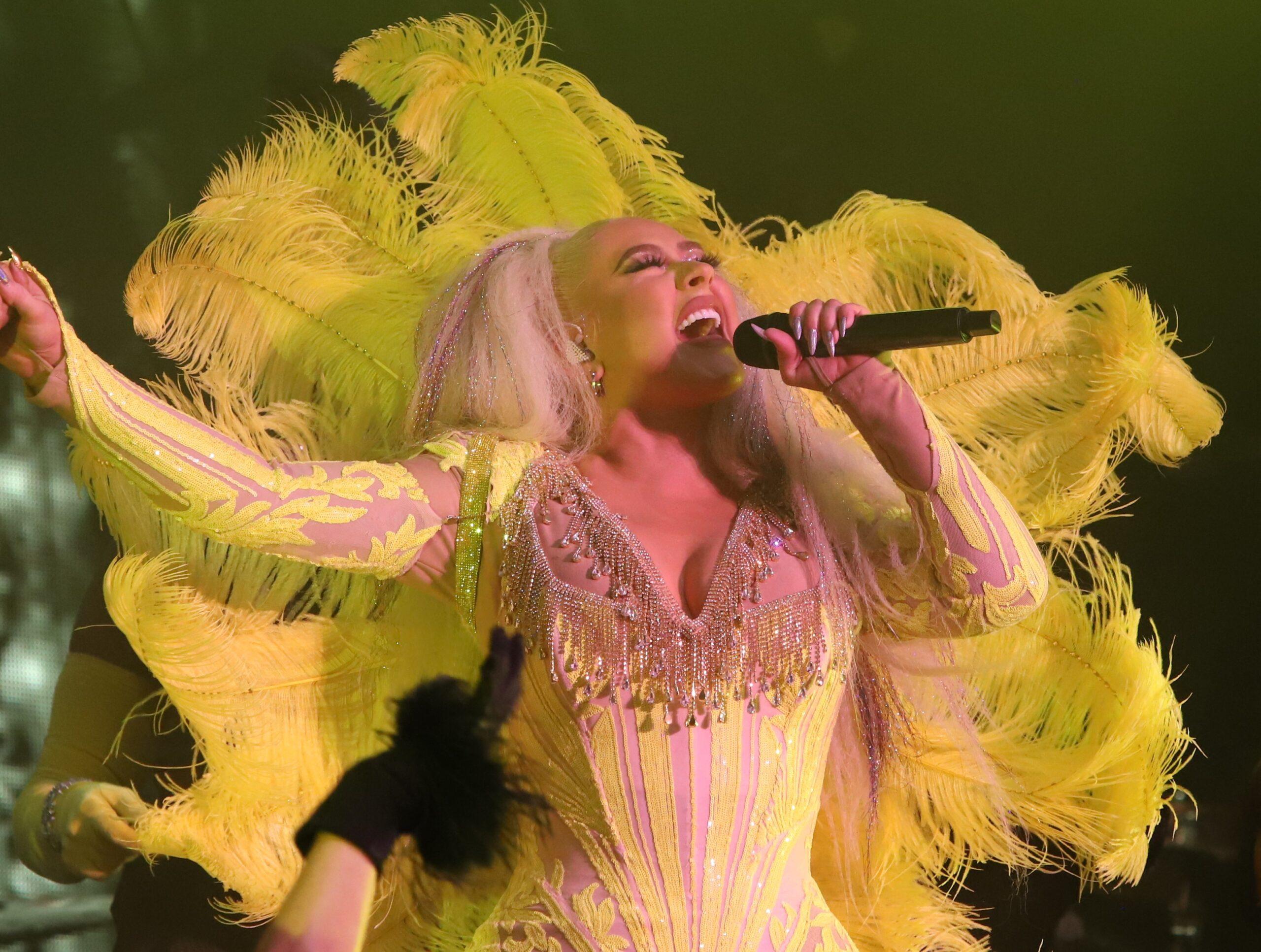 Christina Aguilera performs for debut of Los Angeles Gay Pride