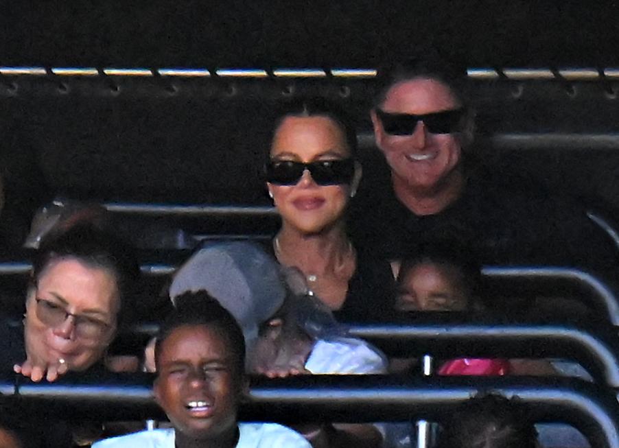 Khloe Kardashian takes her daughter True and her nieces and nephews on a fun day out at Universal Studios Hollywood