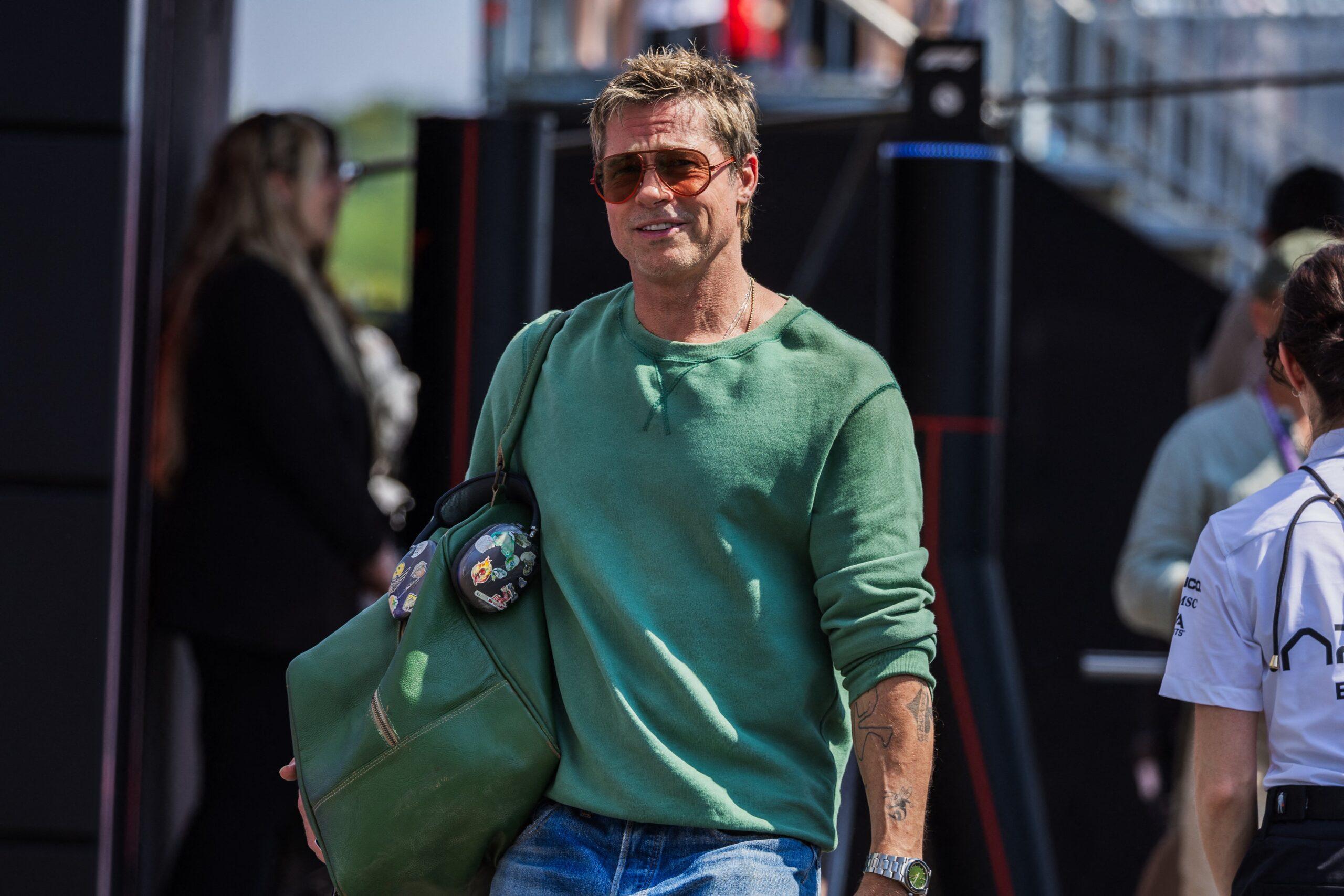 Brad Pitt was spotted attending the Grand Prix in Hungary