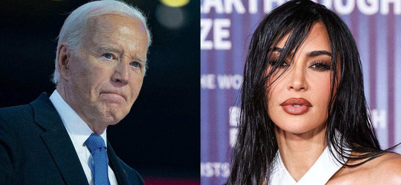 Joe Biden (left) Kim Kardashian (right)