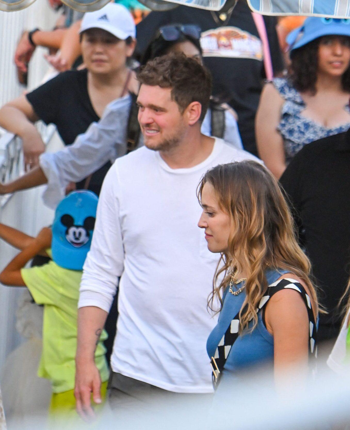 Michael Bublé has a fun day out at Disneyland with his family