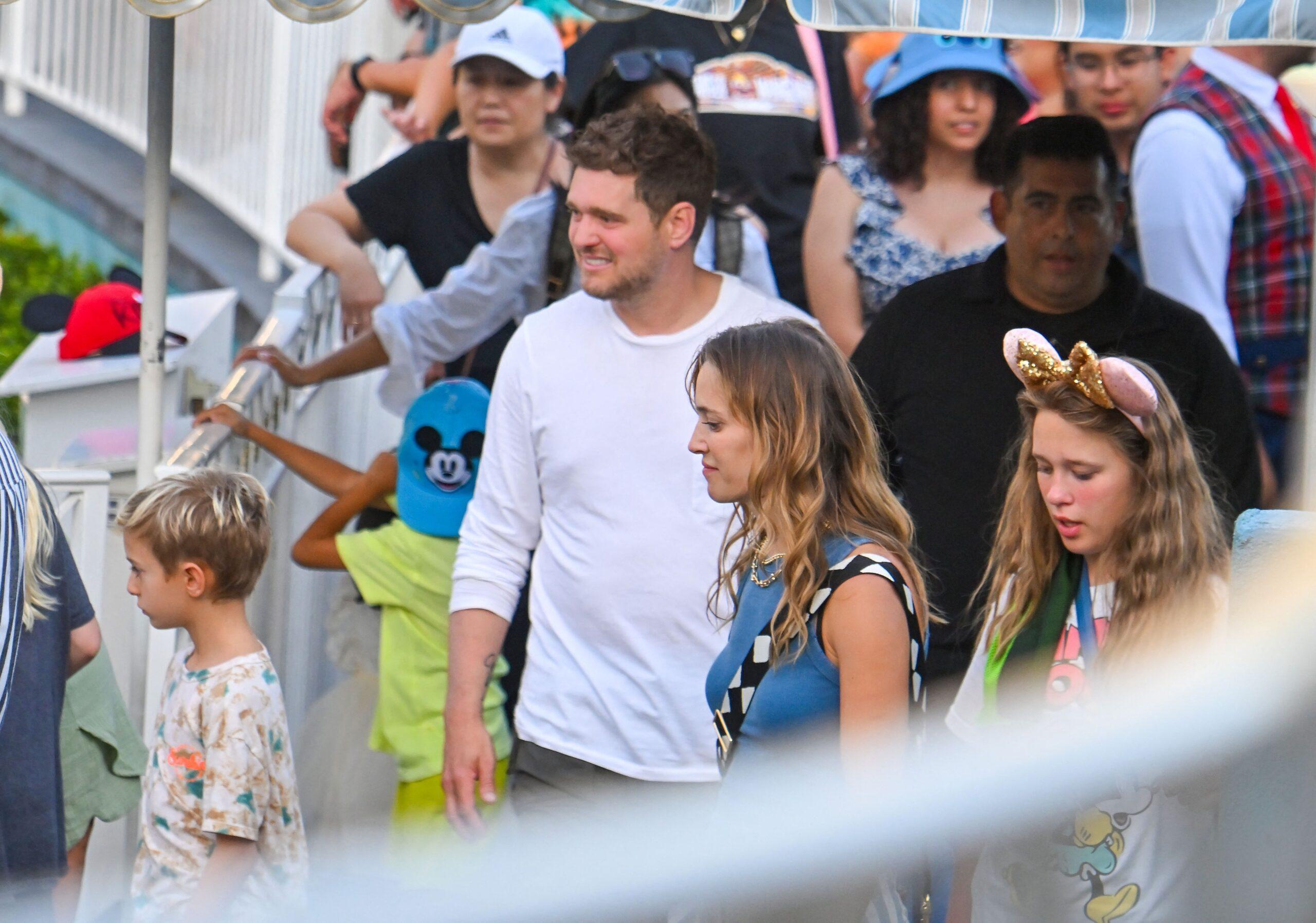 Michael Bublé has a fun day out at Disneyland with his family