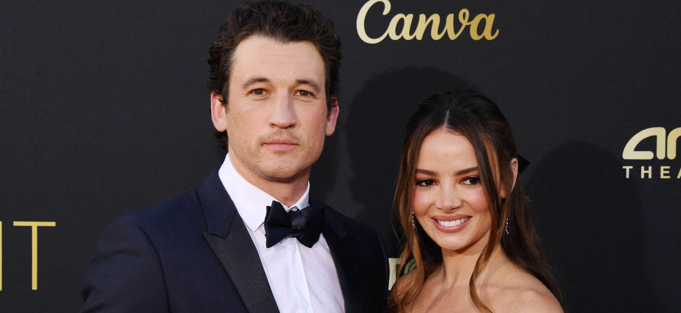 Miles Teller and Keleigh Sperry attend the 49th AFI Lifetime Achievement Award Gala Tribute Celebrating Nicole Kidman