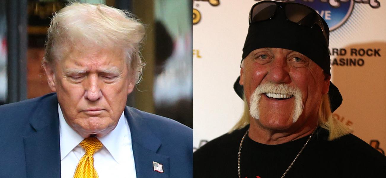 A photo collage of Donald Trump and Hulk Hogan