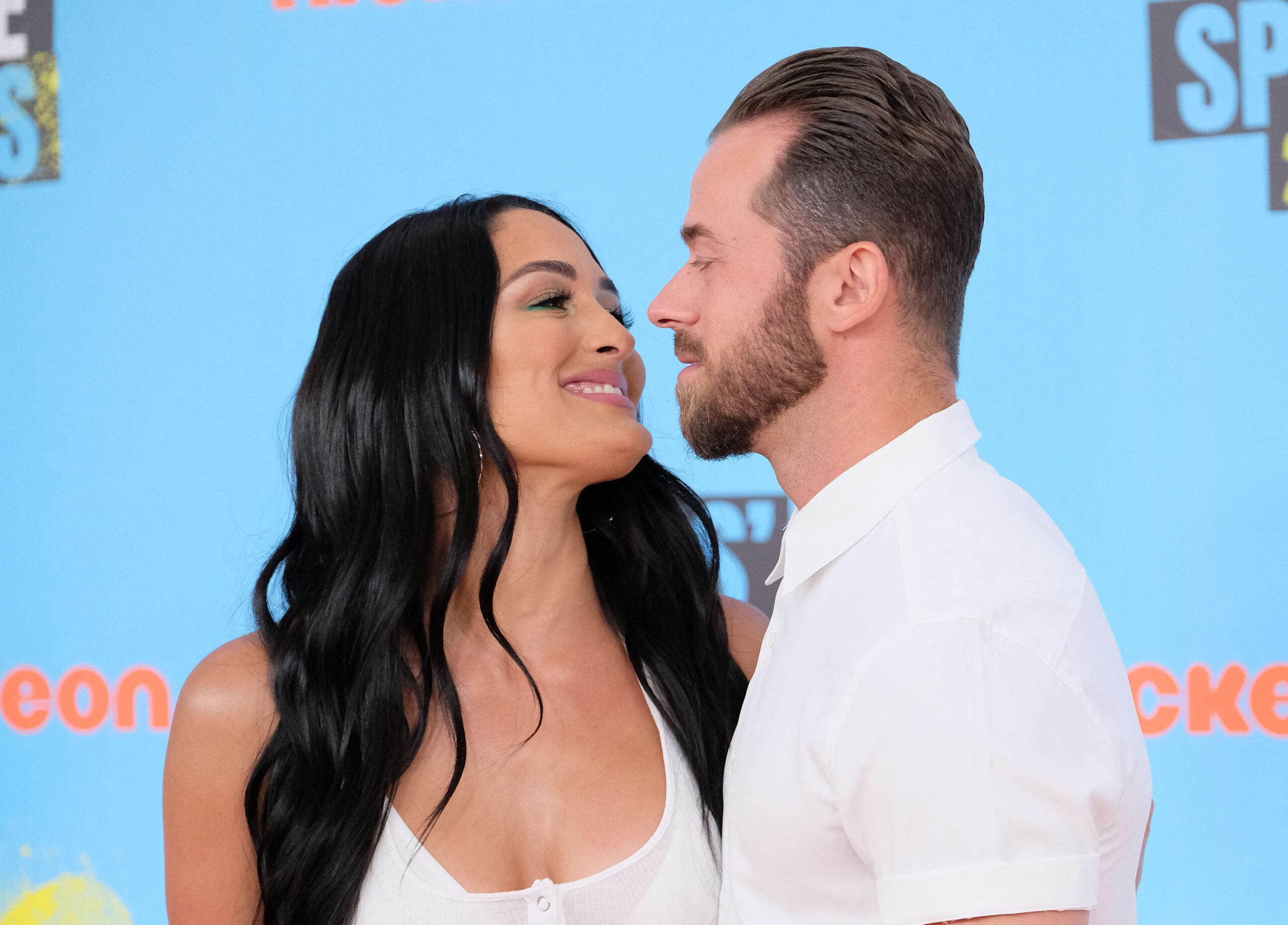 Nikki Garcia and Artem Chigvintsev at 2019 Nickelodeon Kids' Choice Sports Awards