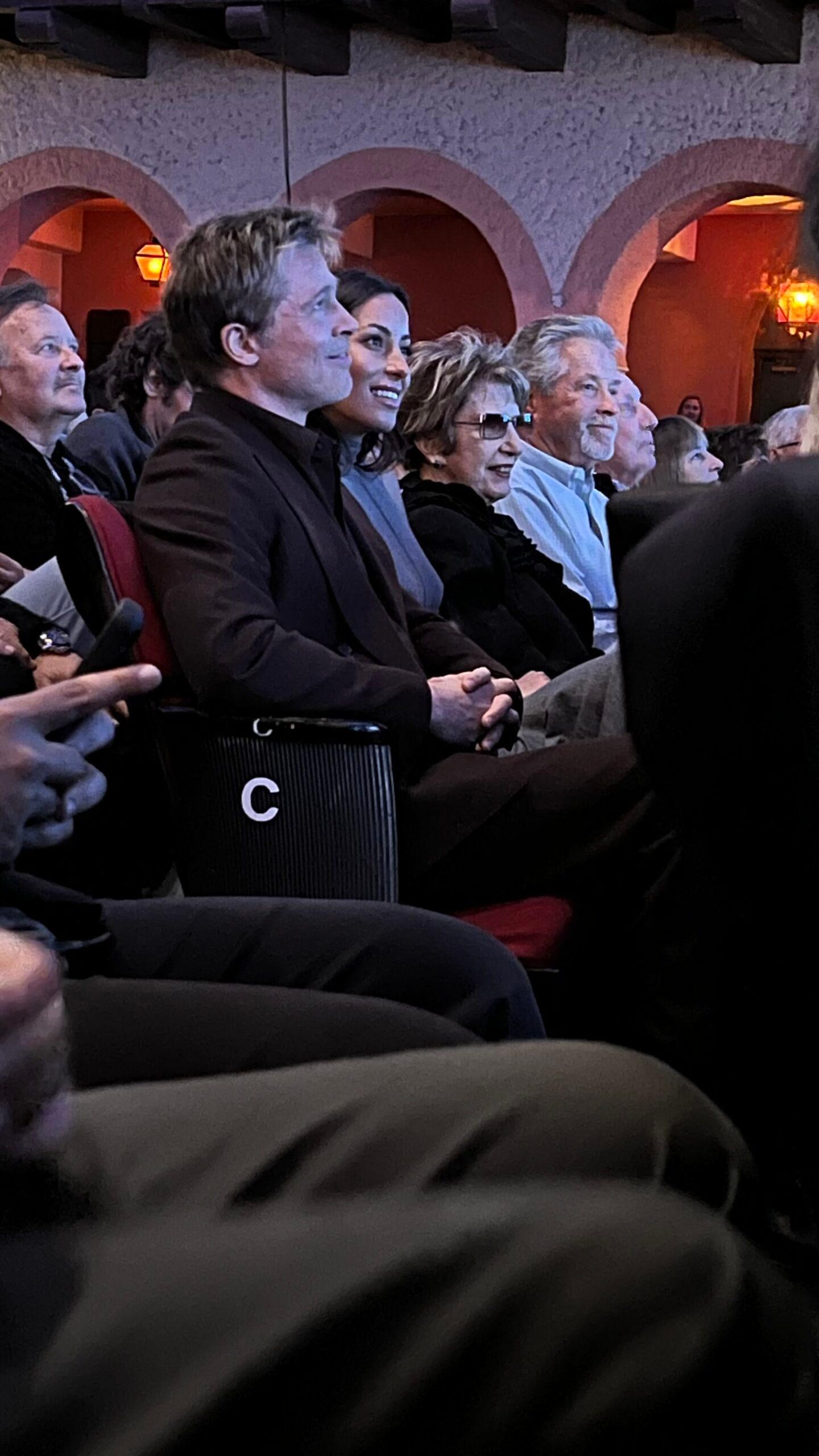 Brad Pitt and Ines de Ramon cozy up during date night at the Santa Barbara Film Festival.