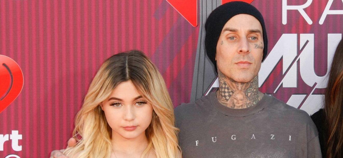 Alabama Barker and her dad Travis Barker at iHeartRadio Music Awards