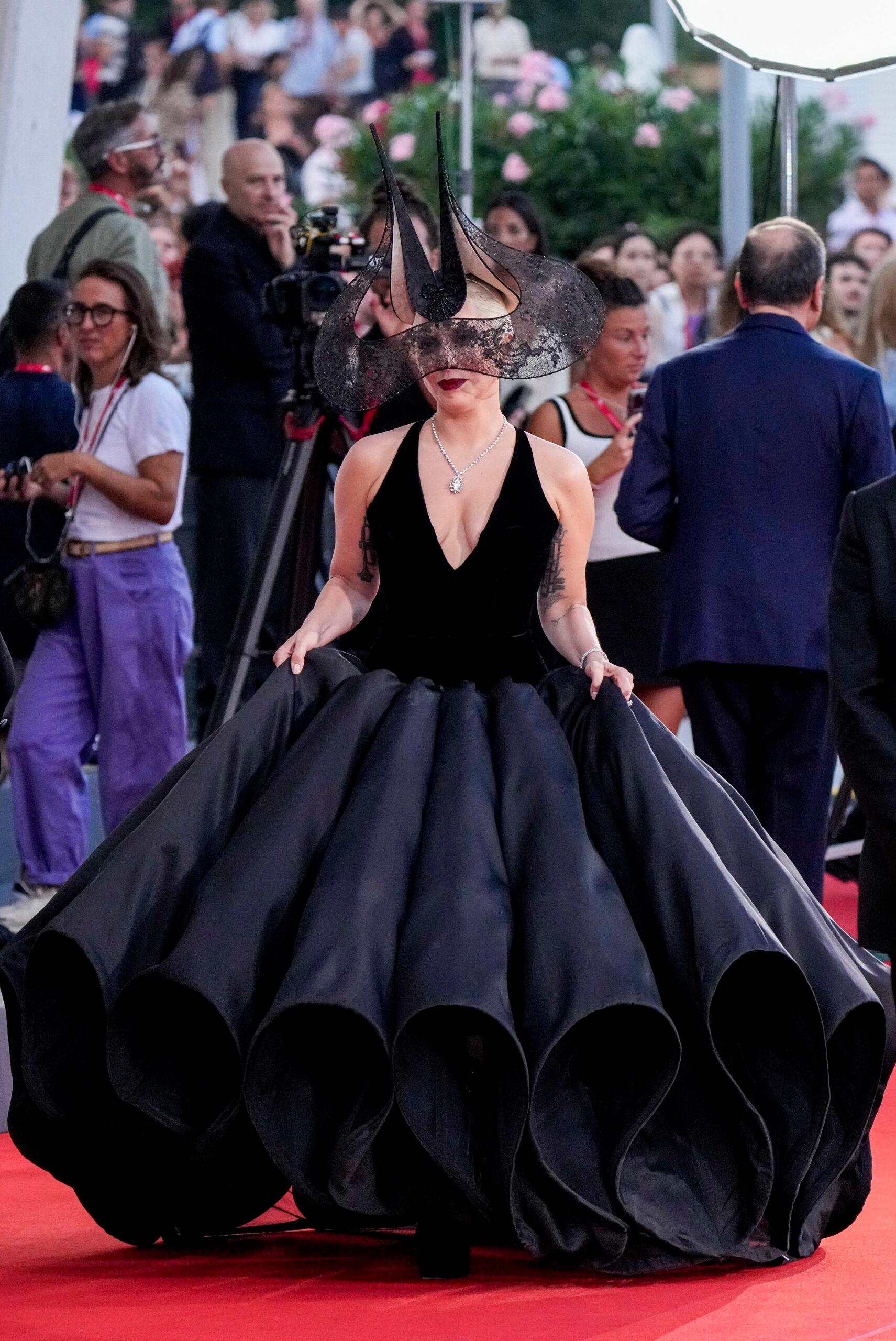 Lady Gaga at "Joker: Folie à Deux" red carpet at the 81th Venice International Film Festival