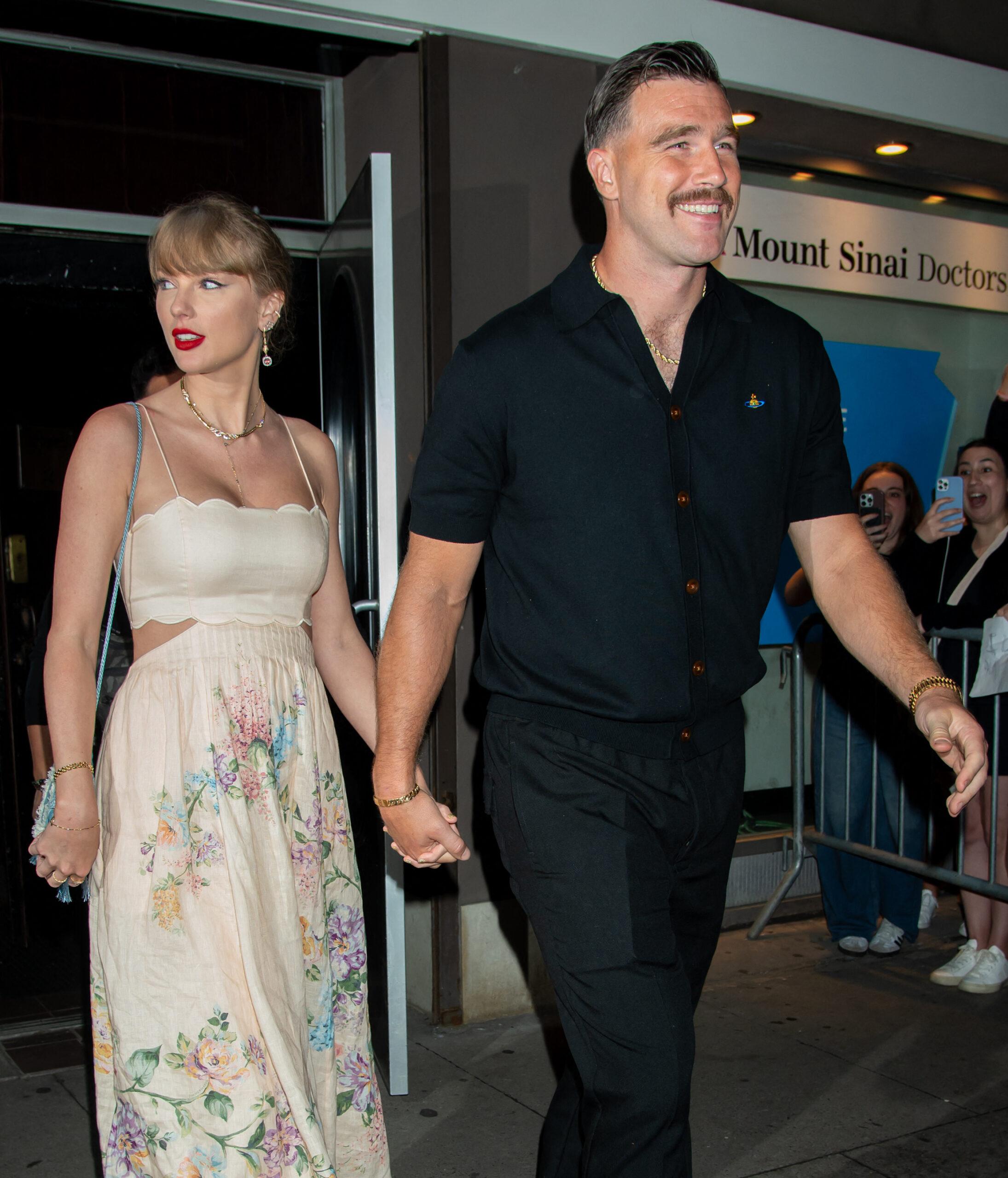 Taylor Swift dan Travis Kelce menghadiri pernikahan Karen Elson