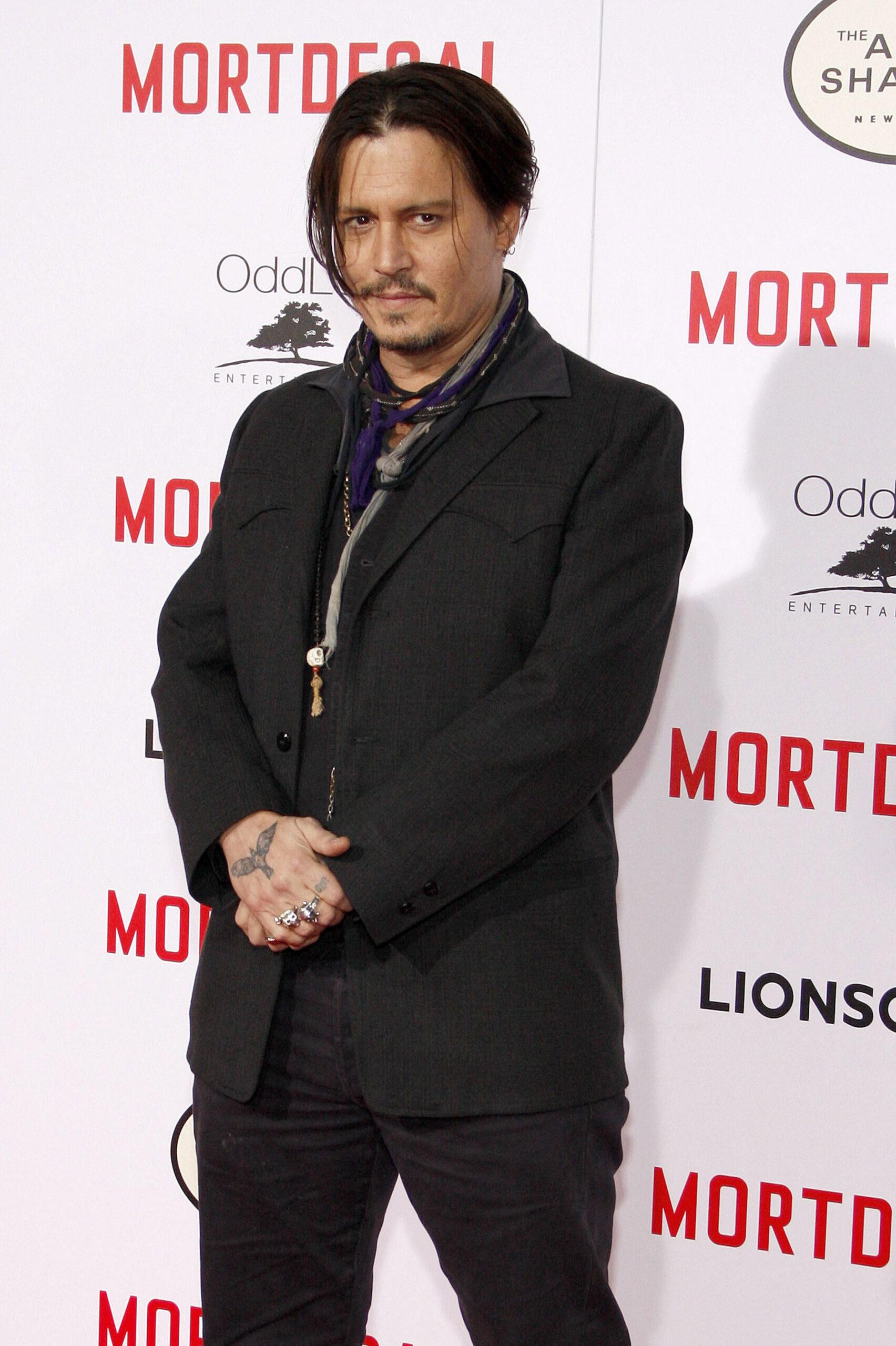 Johnny Depp na estreia mundial de 'Mortdecai'