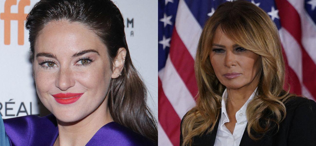 Shailene Woodley (left) Melania Trump (right)