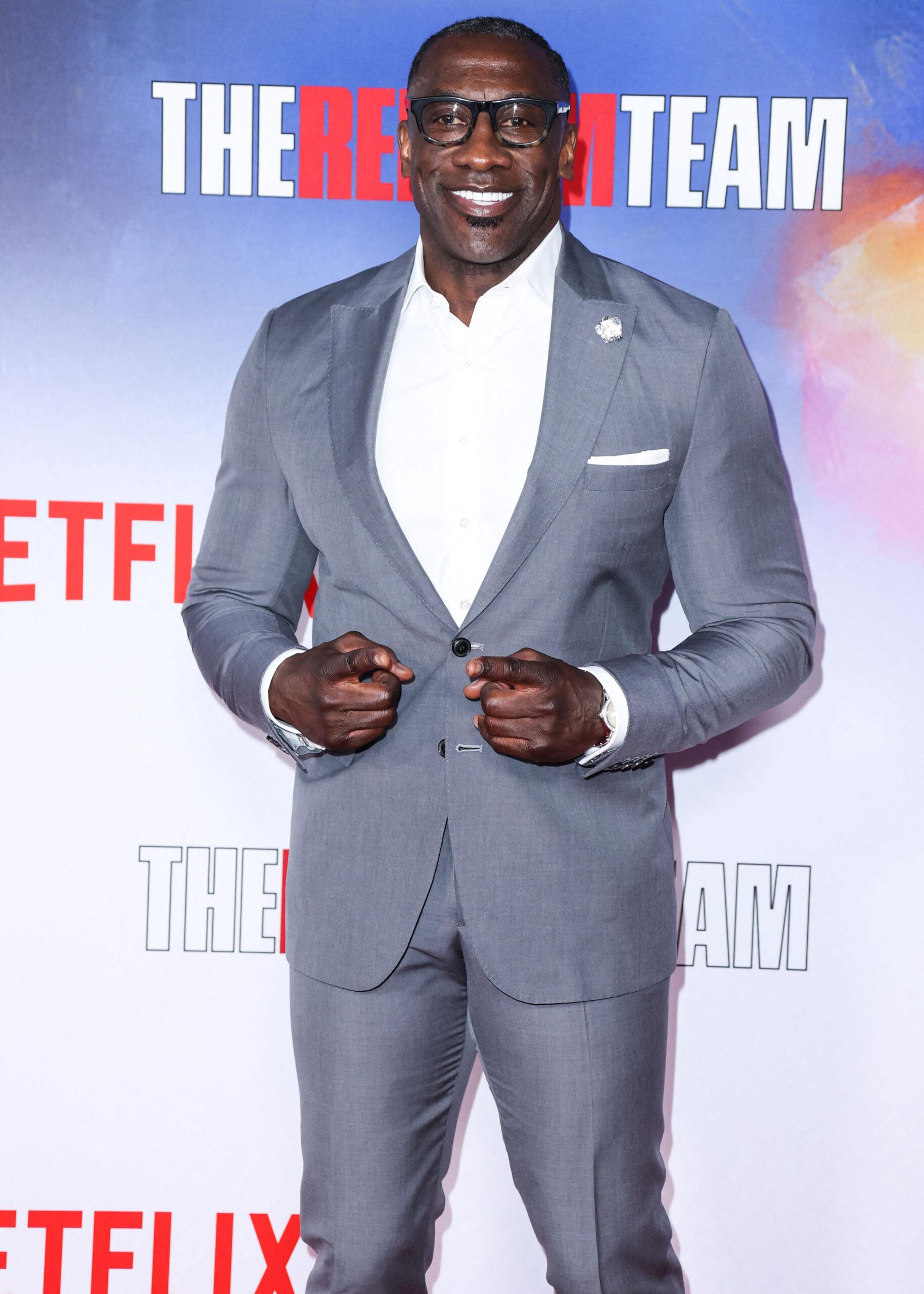 Shannon Sharpe na exibição especial de Los Angeles de 'The Redeem Team' da Netflix