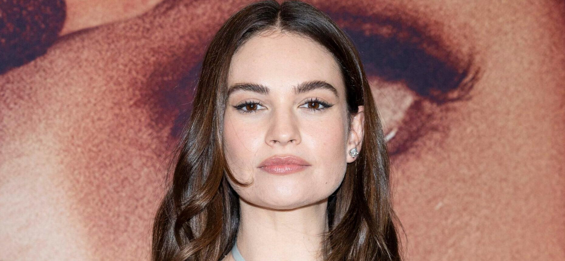 'Finalmente l'Alba' premiere in Rome on February 05, 2024. 05 Feb 2024 Pictured: Lily James. Photo credit: Stefano Costantino / MEGA TheMegaAgency.com +1 888 505 6342 (Mega Agency TagID: MEGA1092526_027.jpg) [Photo via Mega Agency]