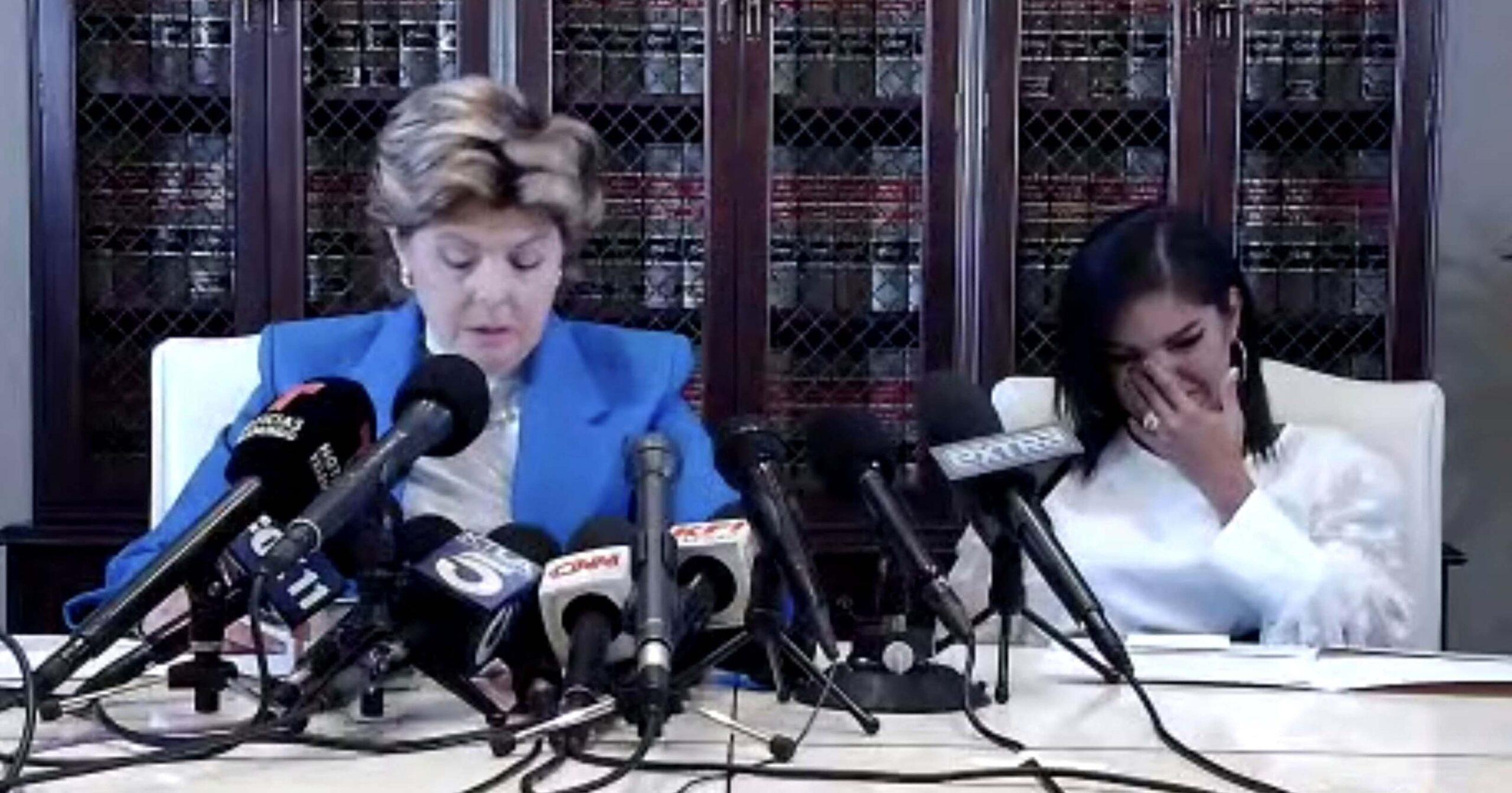 Diddy's latest accuser, Thalia Graves, speaks during a press conference with her attorney Gloria Allred