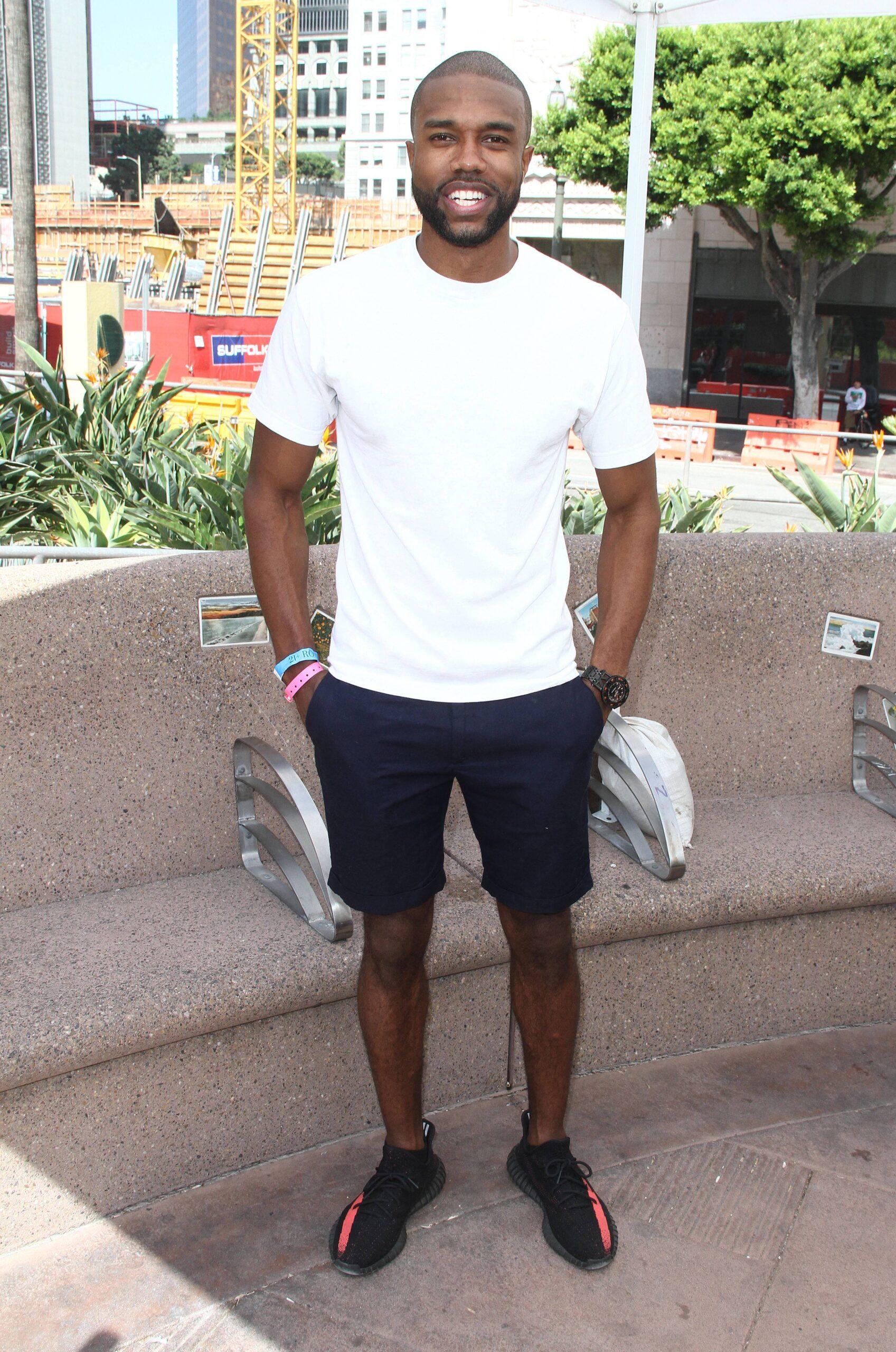 DeMario Jackson na terceira caminhada anual Amber Rose SlutWalk no centro de Los Angeles