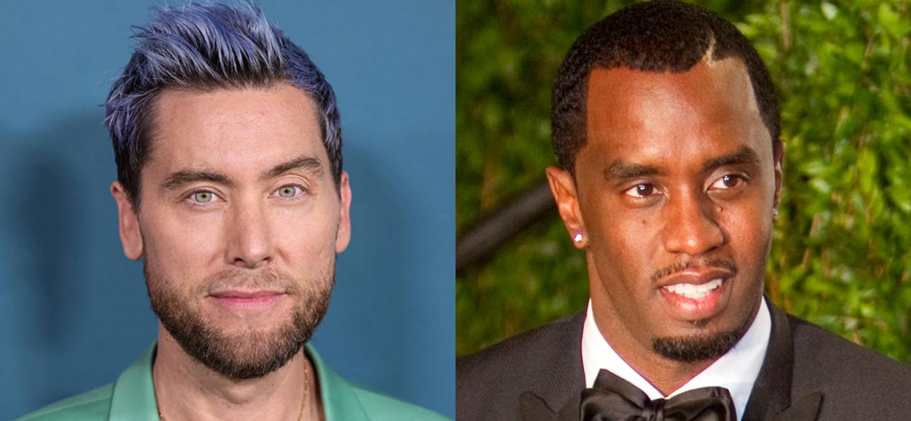 A photo collage of Lance Bass and Diddy