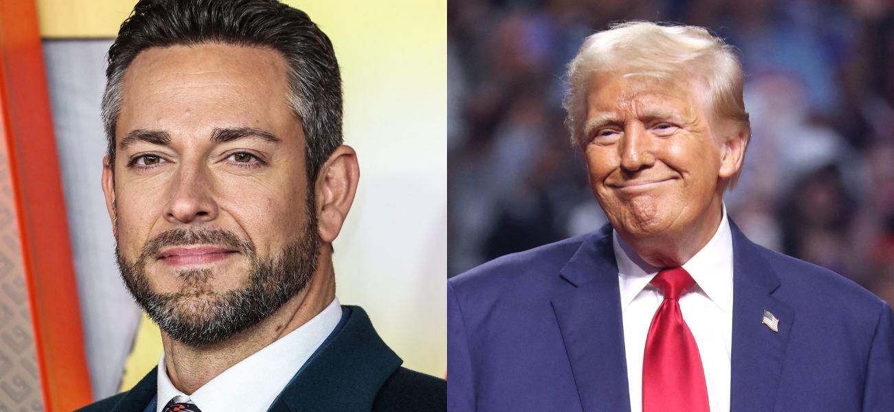 Zachary Levi (left) Donald Trump (right)