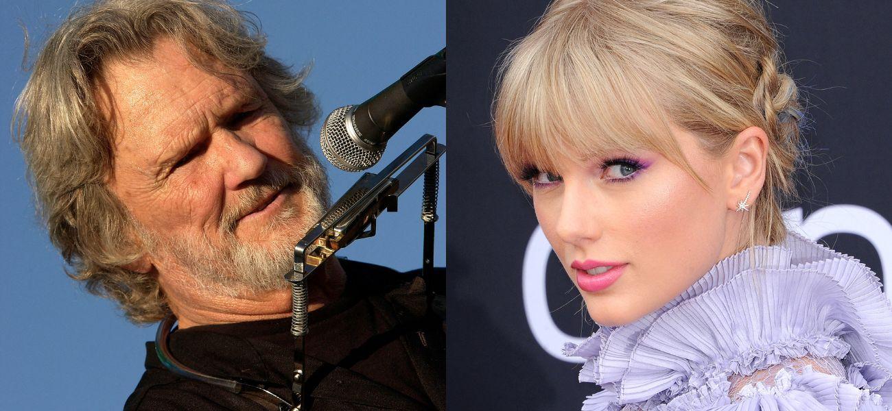 Kris Kristofferson (left) Taylor Swift (right)