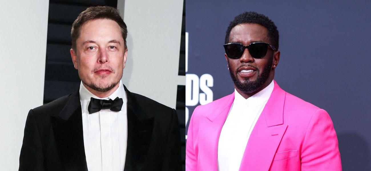 Elon Musk, Diddy photo collage