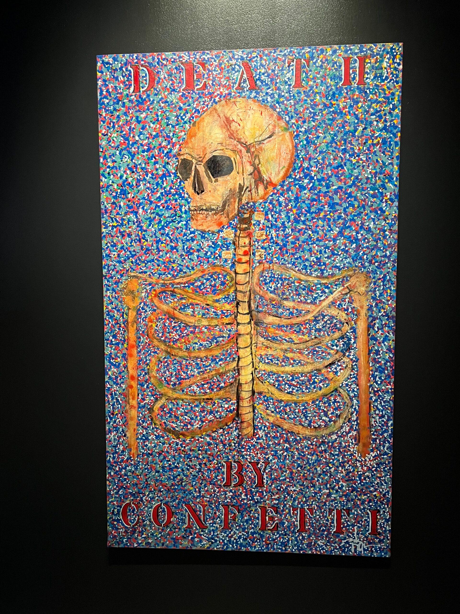 Death by Confetti art piece by Johnny Depp