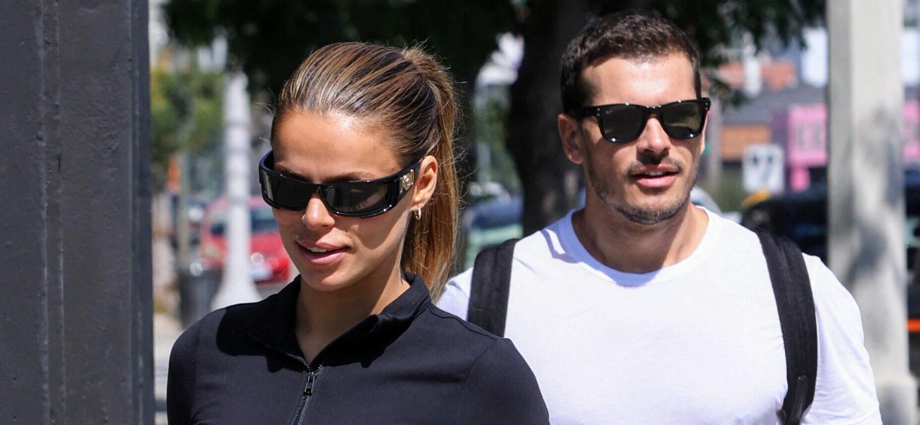 Brooks Nader and Gleb Savchenko are seen leaving dance rehearsals at DWTS