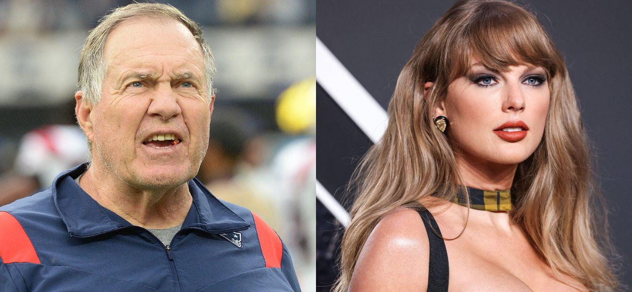 Bill Belichick (left) Taylor Swift (right)