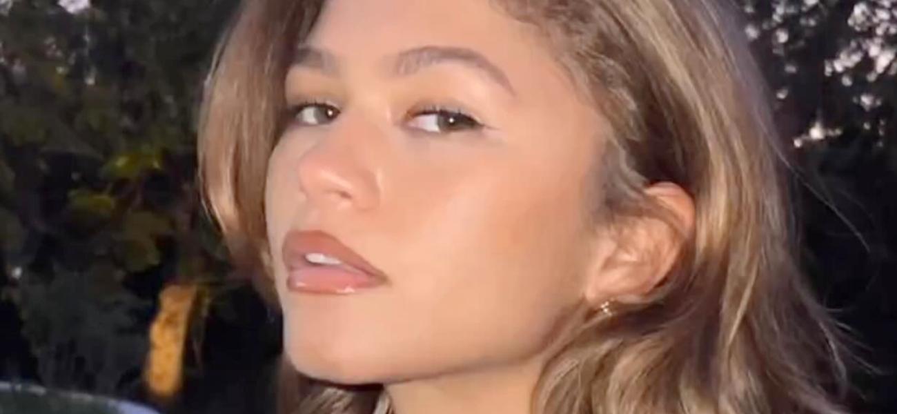 Zendaya poses close up