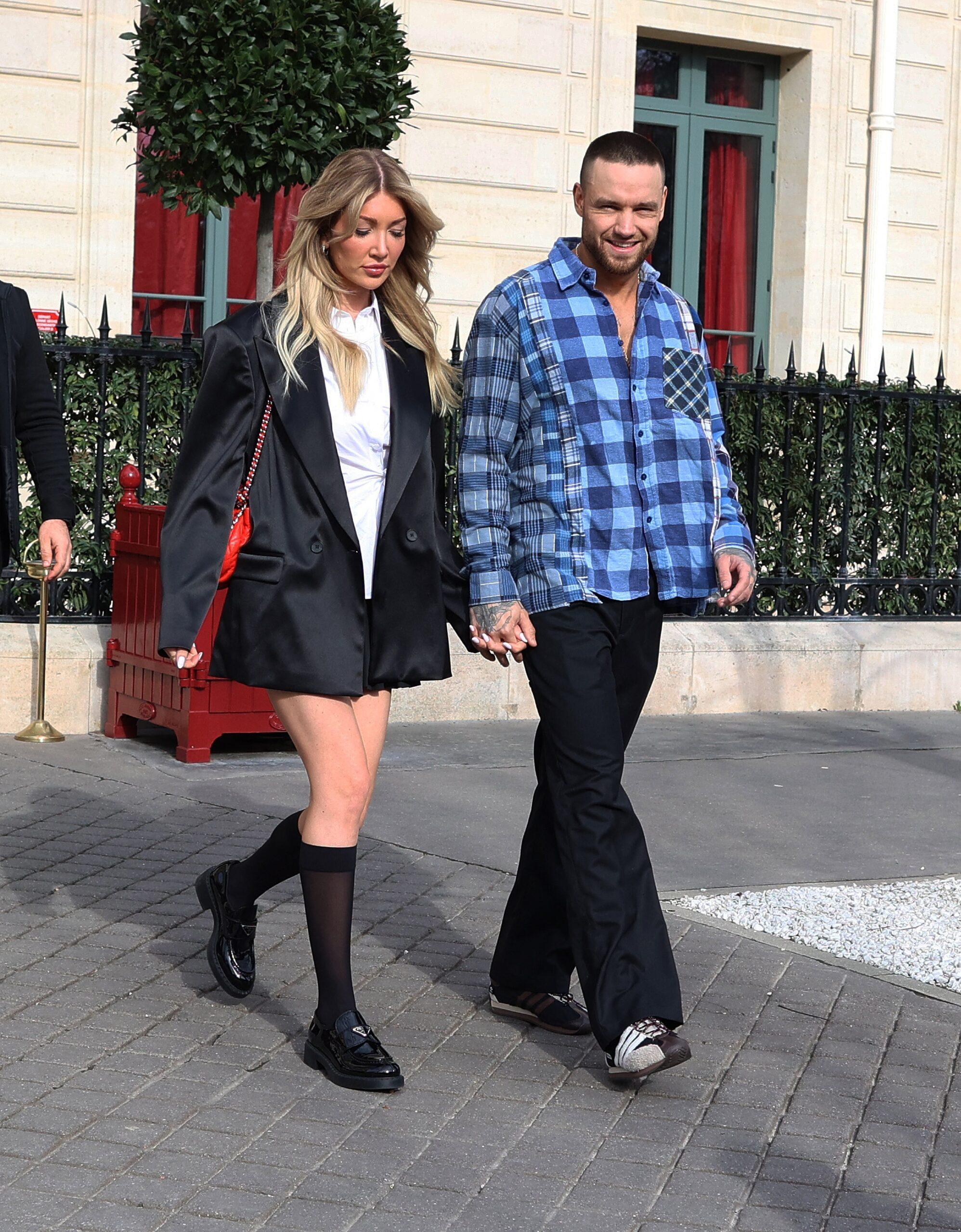 Liam Payne and girlfriend Kate Cassidy in Paris during the Fashion Week on march 1st, 2024.