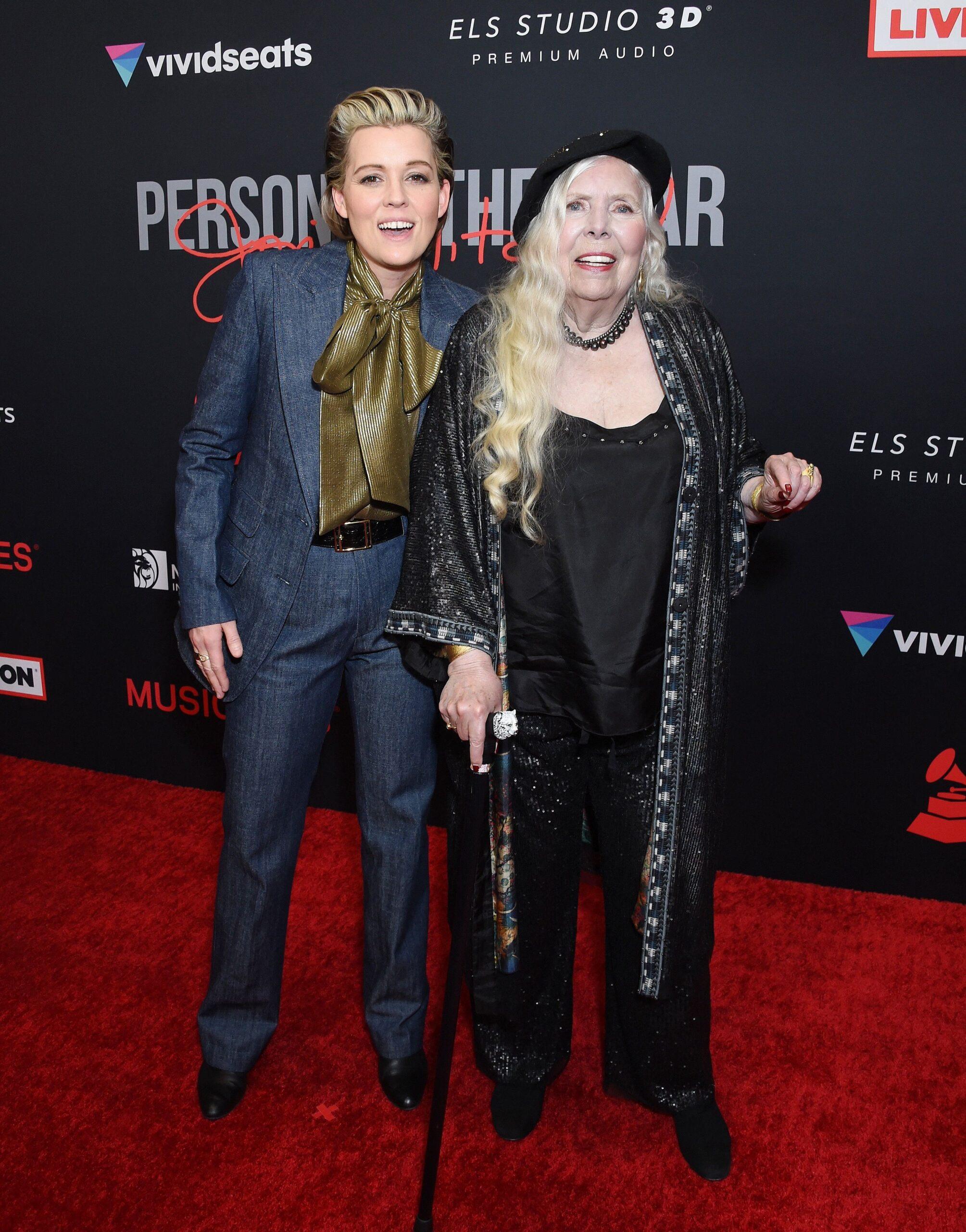 Joni Mitchell and friend at 31st Annual MusiCares Person of the Year Gala