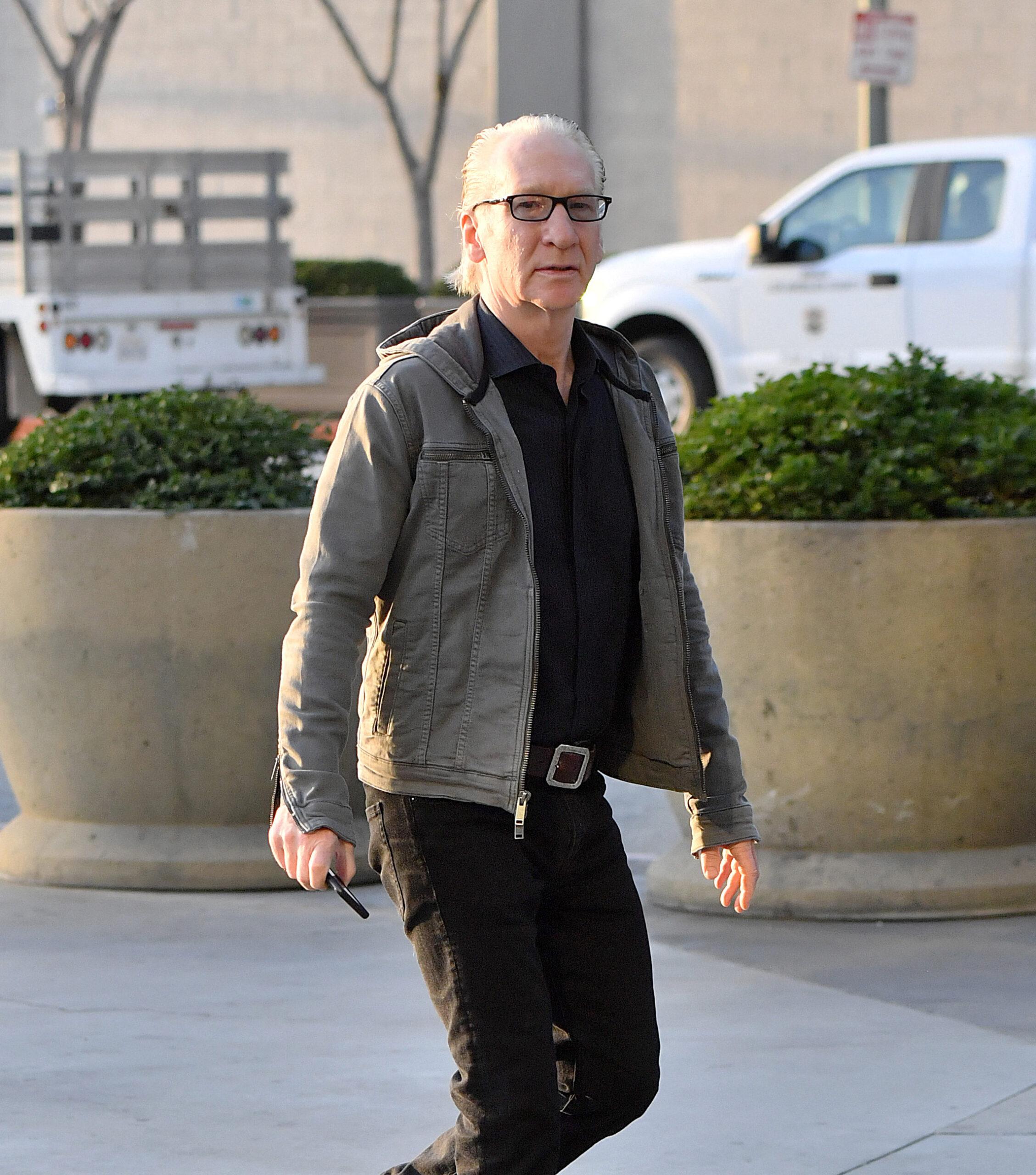 Bill Maher Is Spotted Arriving At The Lakers Game At The Crypto.com Arena In Los Angeles, CA.