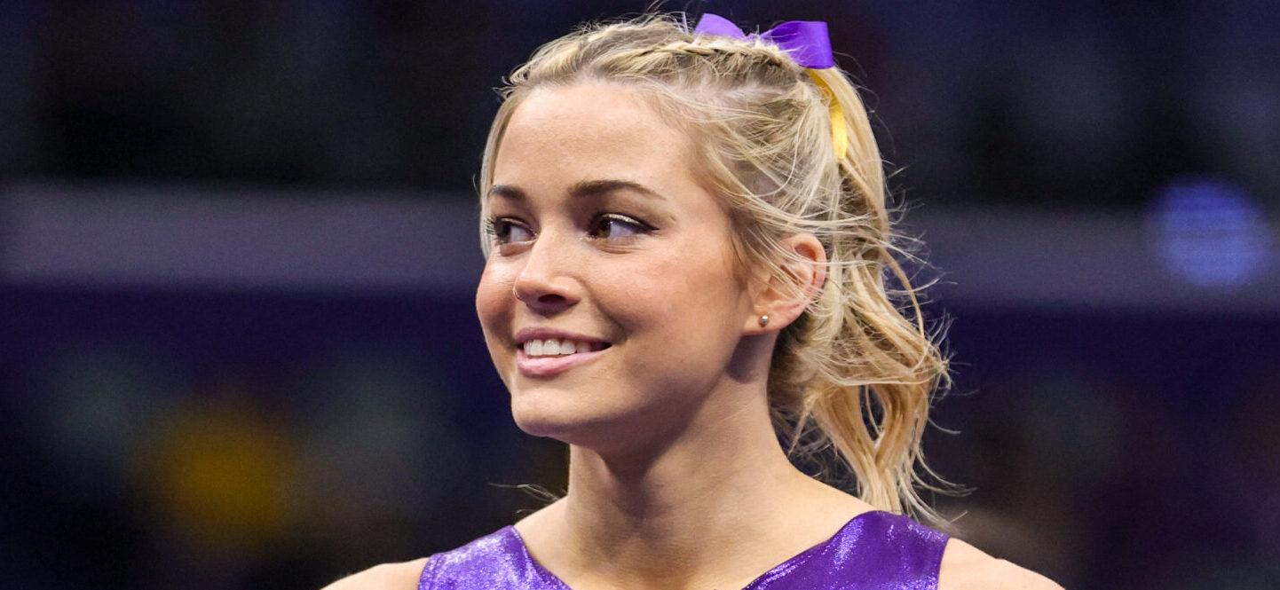 March 23, 2024: LSU's Olivia Dunne warms up on the floor prior to NCAA Gymnastics action in the SEC Championships at the Smoothie King Center in New Orleans, LA. Jonathan Mailhes/CSM (Credit Image: © Jonathan Mailhes/Cal Sport Media) Newscom/(Mega Agency TagID: csmphotothree245776.jpg) [Photo via Mega Agency]