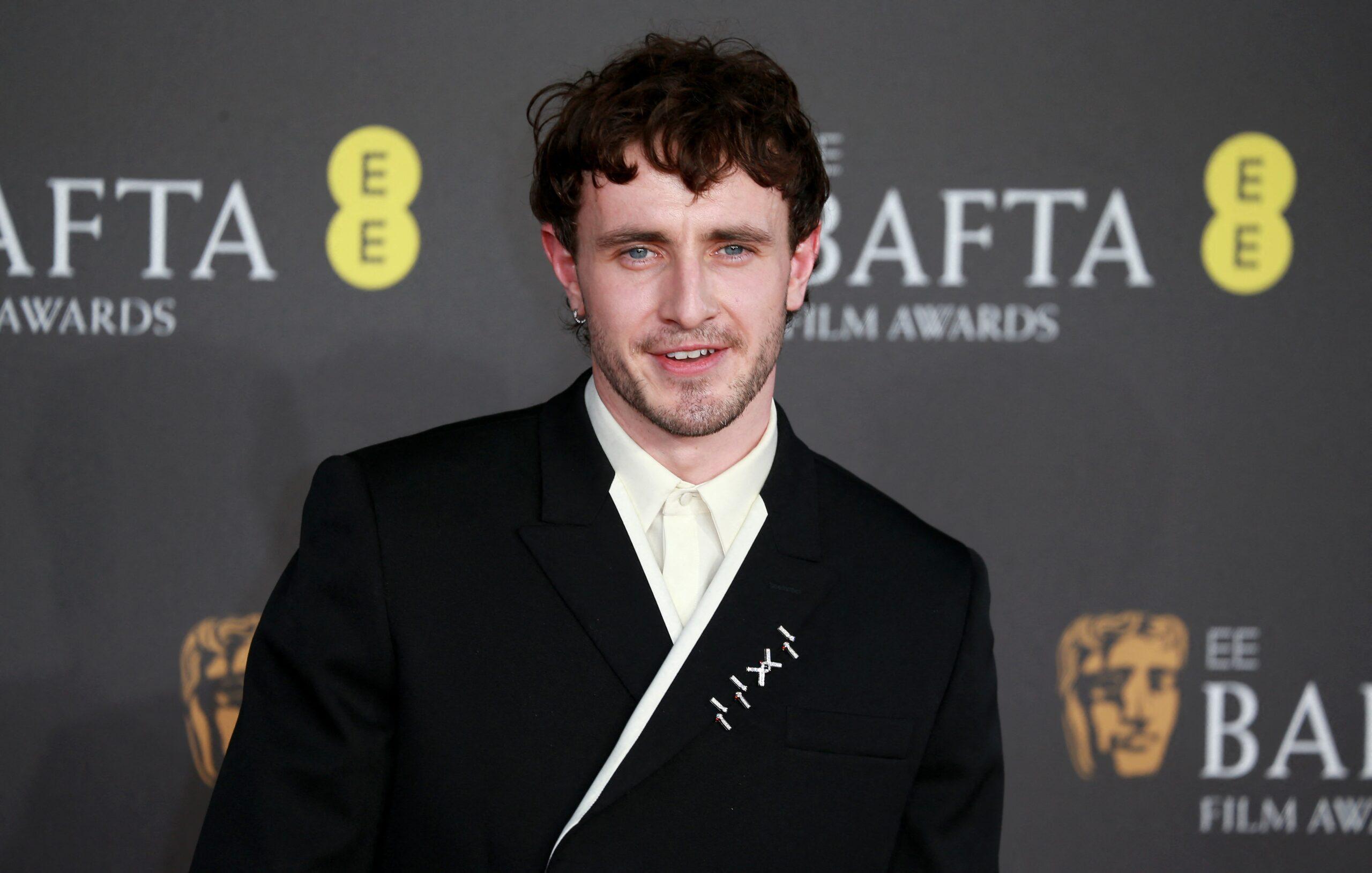 Paul Mescal no EE BAFTA Film Awards em Londres, Reino Unido