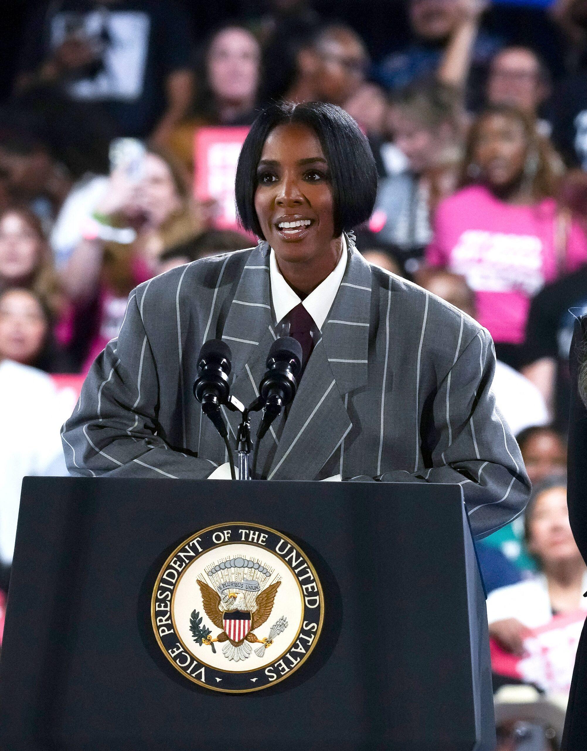 Kelly Rowland speaks at Harris-Walz Campaign Event - Houston, TX