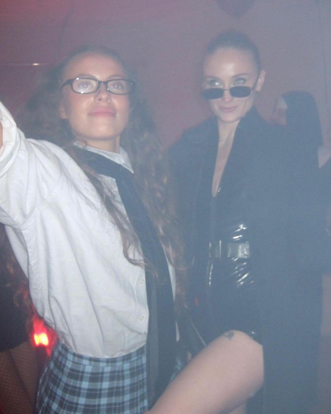 Sophie Turner and friend at Halloween party