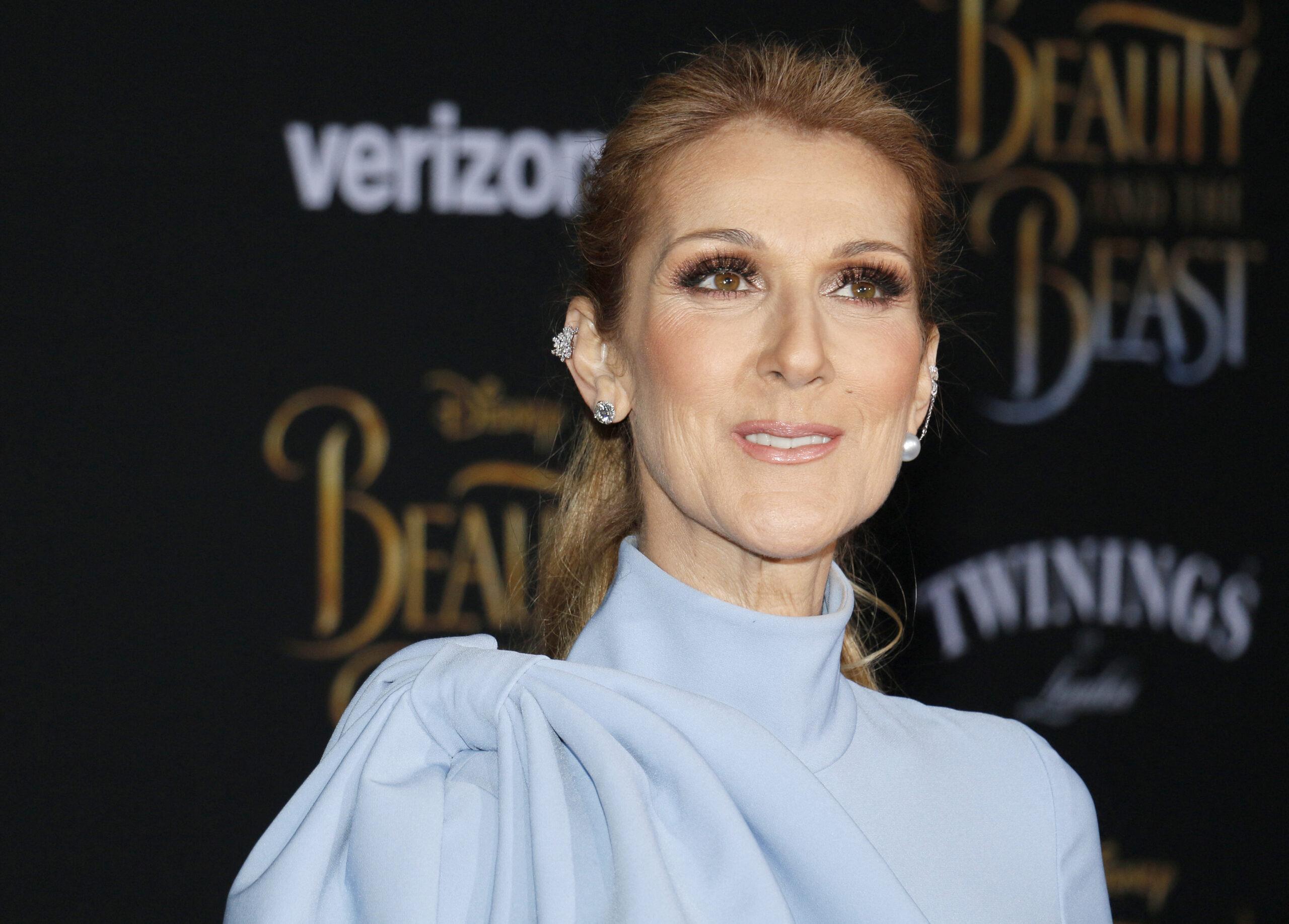 Celine Dion na estreia de A Bela e a Fera