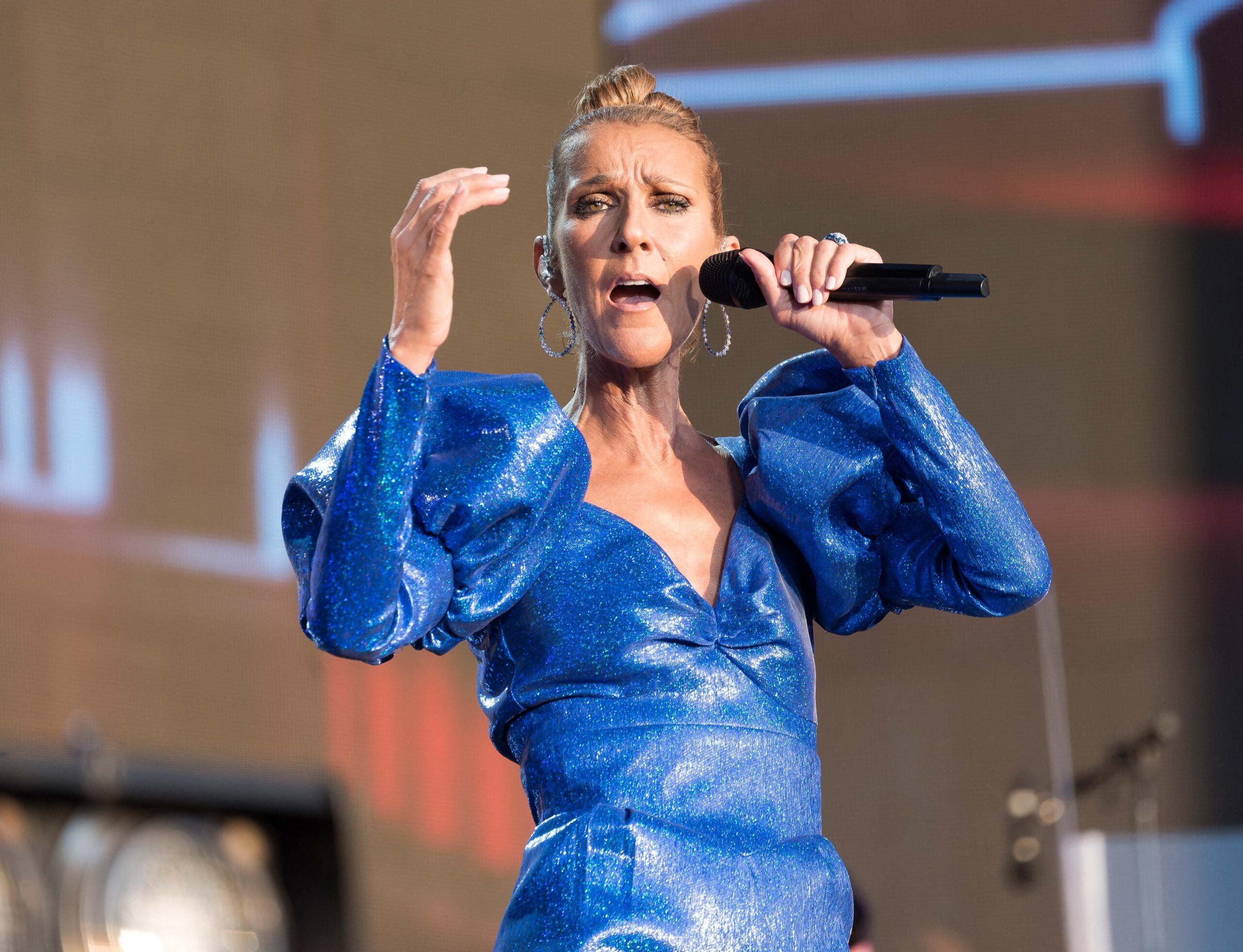 Celine Dion singing in Hyde Park