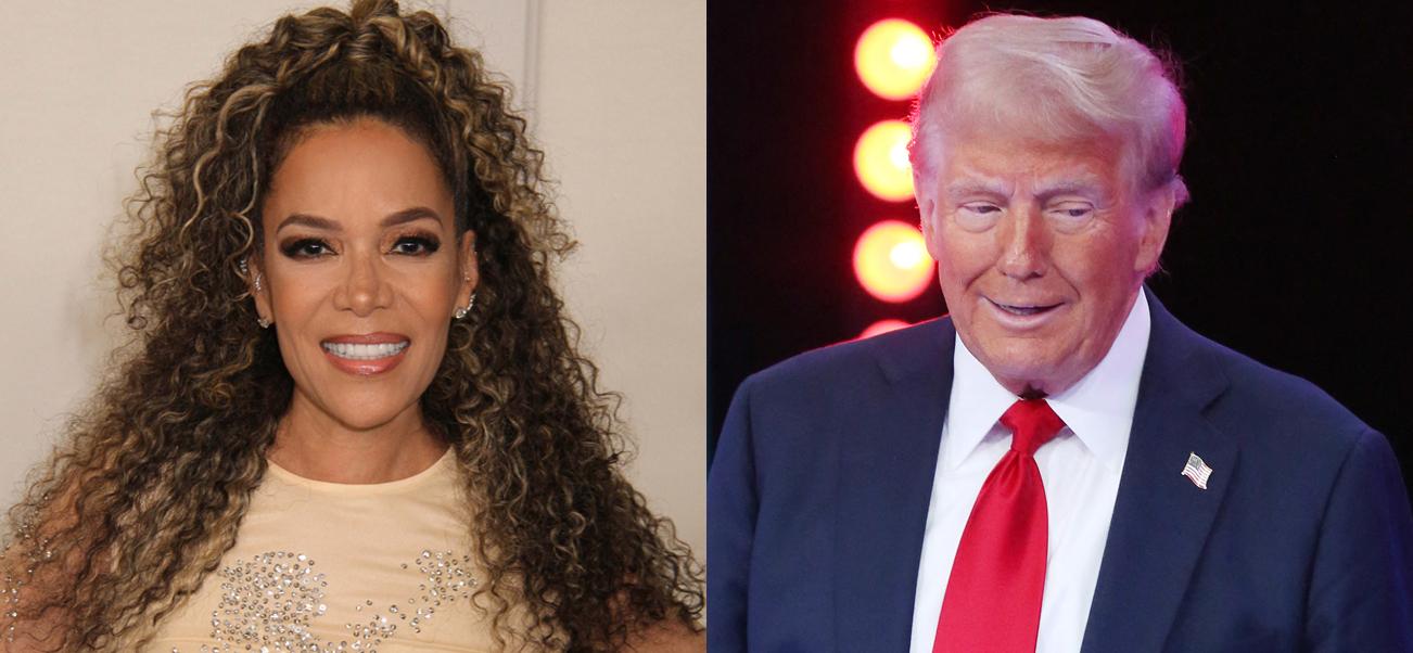 A photo collage of Sunny Hostin and Donald Trump