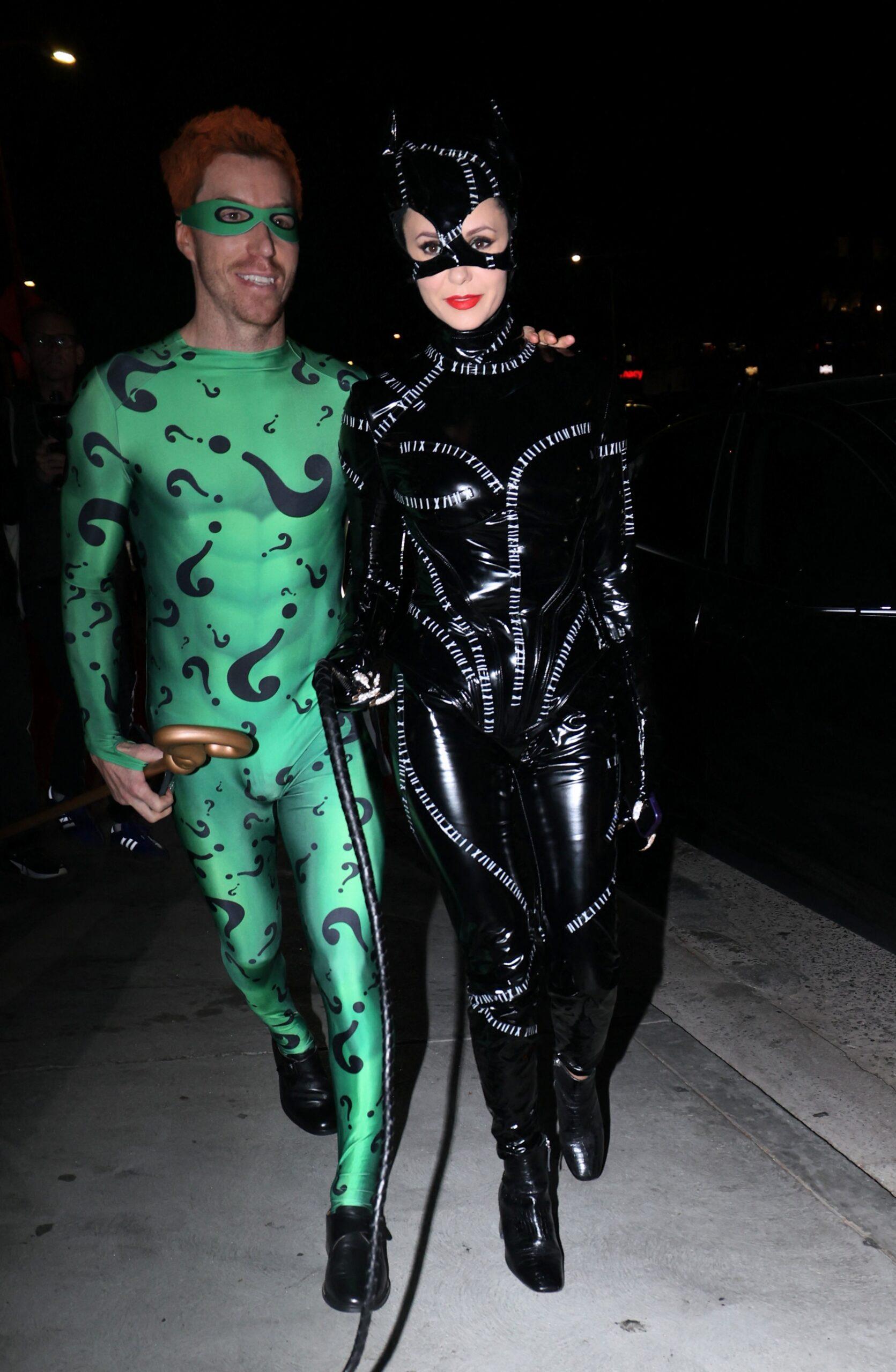 Newly engaged Nina Dobrev and Shaun White seen attending Halloween party at Chateau Marmont