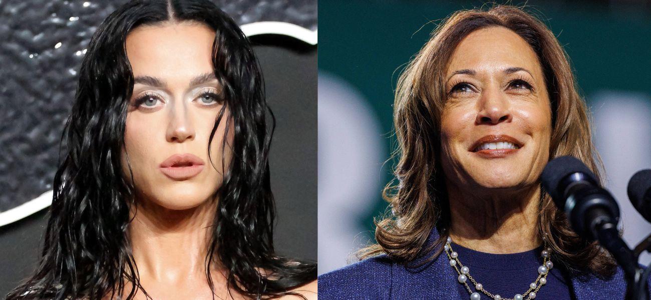 Katy Perry (left) Kamala Harris (right)