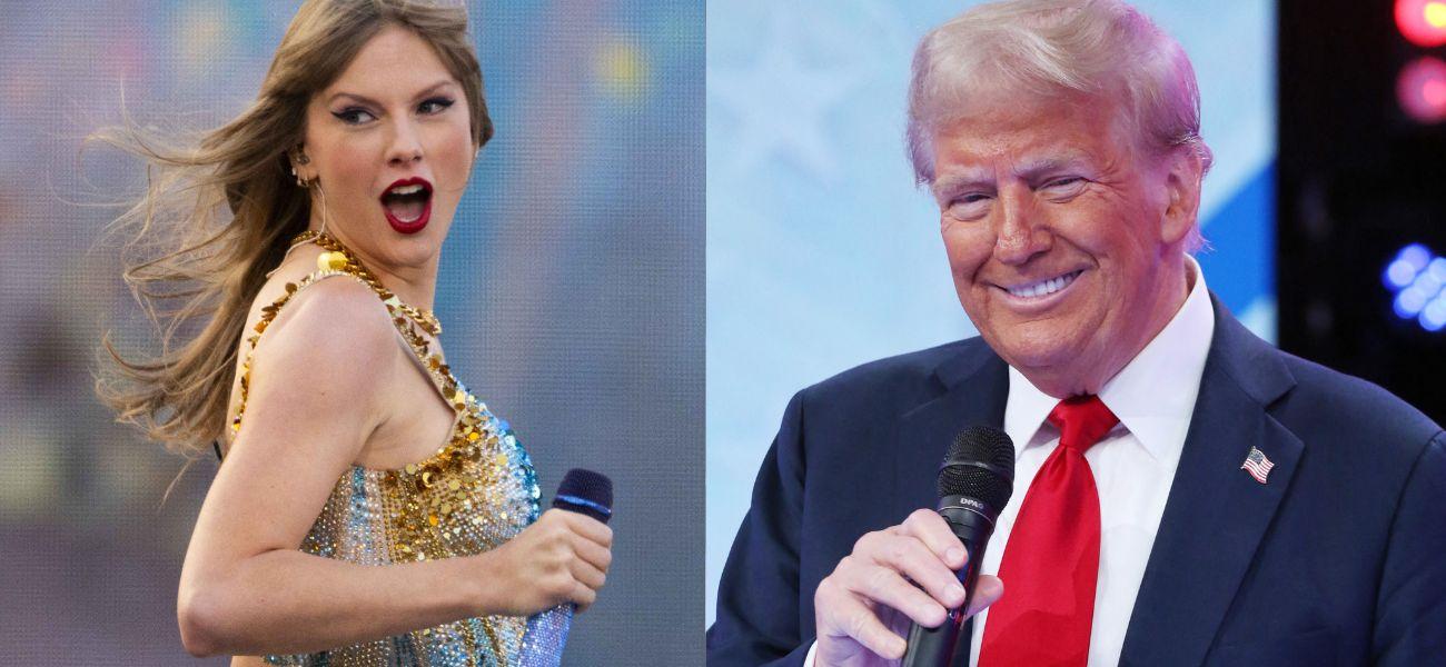 Taylor Swift (left) Donald Trump (right)