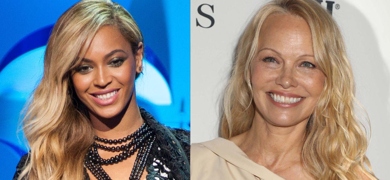 Beyoncé (left) Pamela Anderson (right)