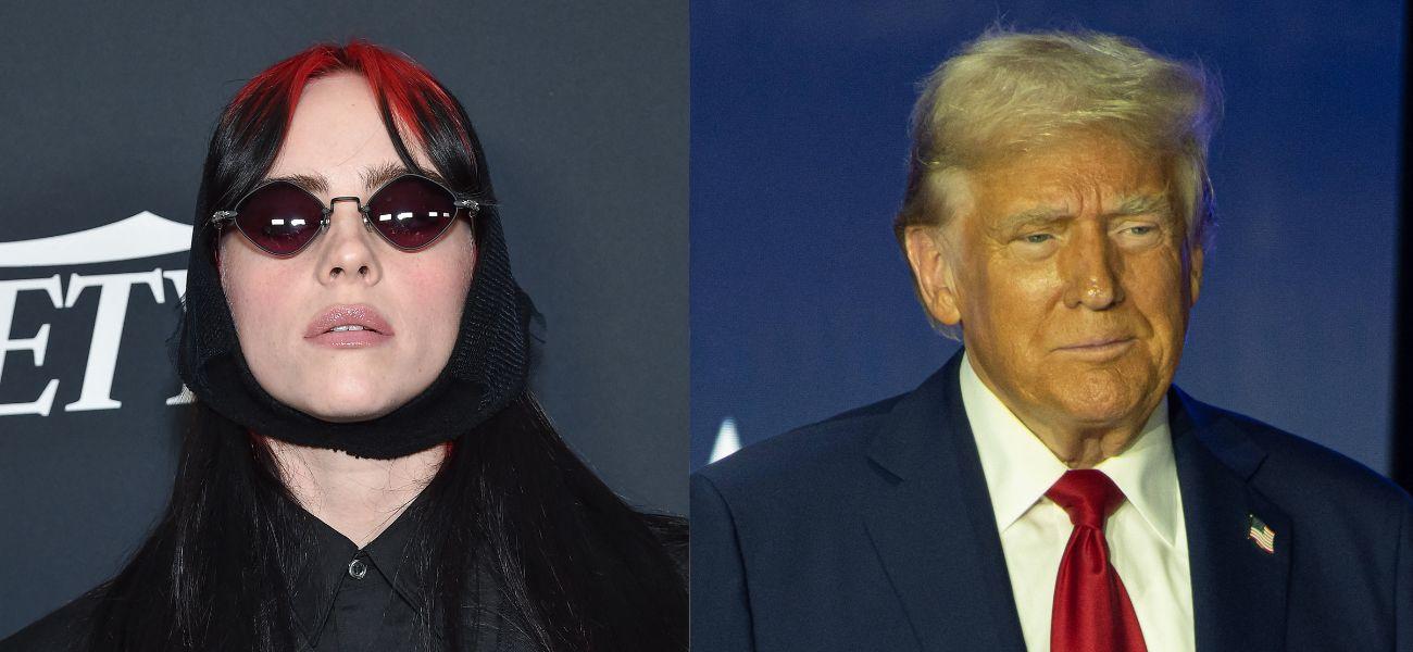 Billie Eilish (left) Donald Trump (right)