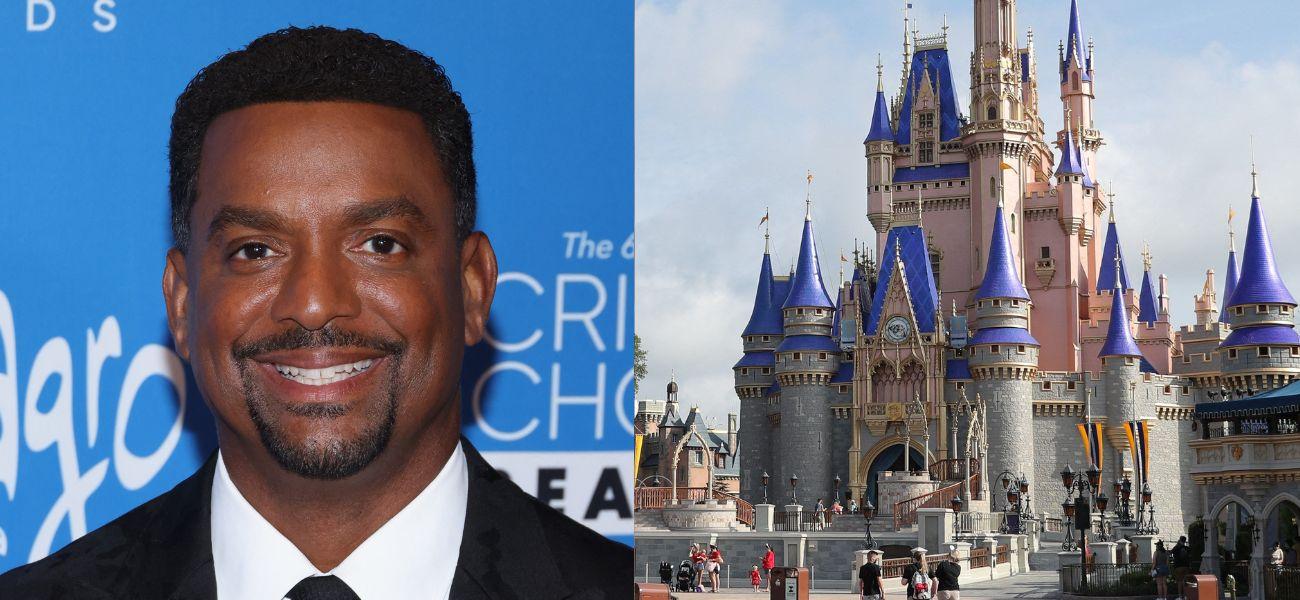 Alfonso Ribeiro (left) Cinderella Castle (right)