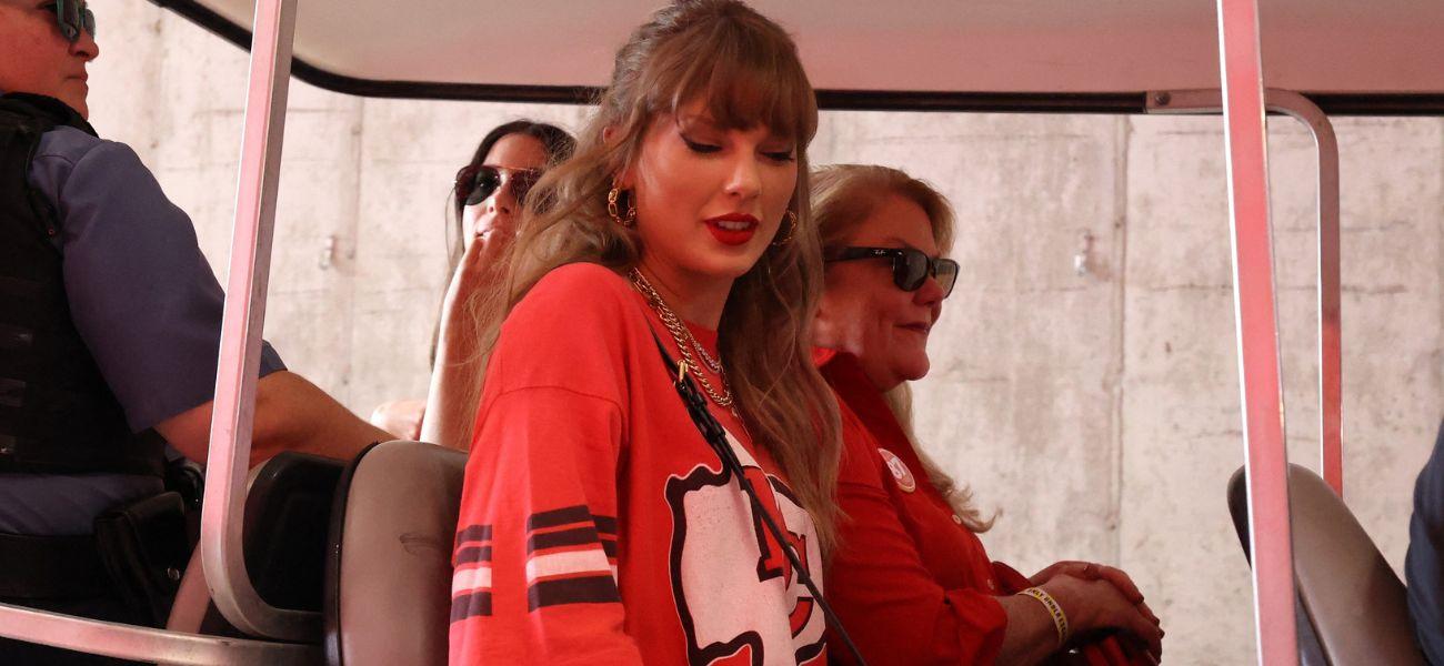 Taylor Swift on golf cart At Bengals vs Chiefs NFL Game