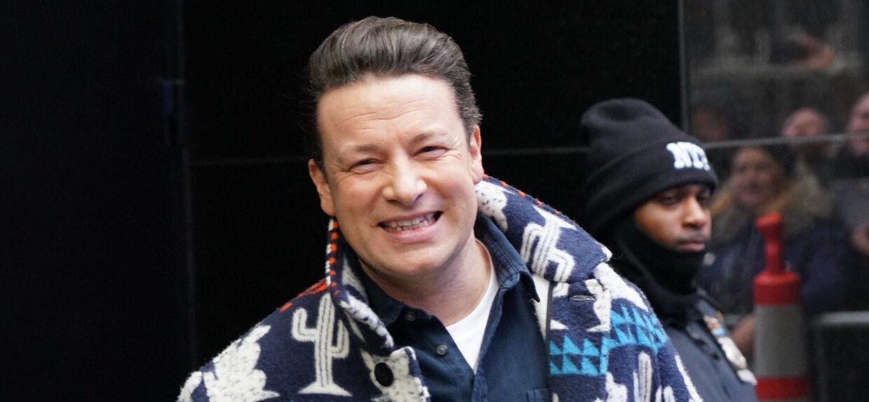 Jamie Oliver is seen outside Good Morning America.